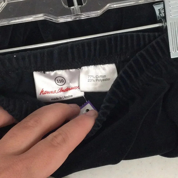 Hanna Andersson Black Velour Ruffle Skirt size 3T - Picture 3 of 3